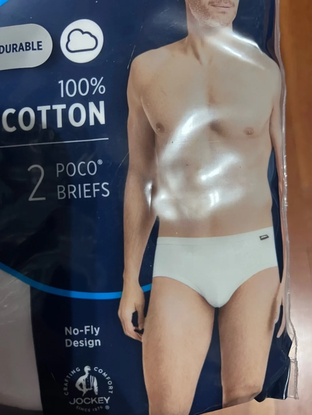 Jockey Elance Men's White Cotton Briefs - 2 Pack